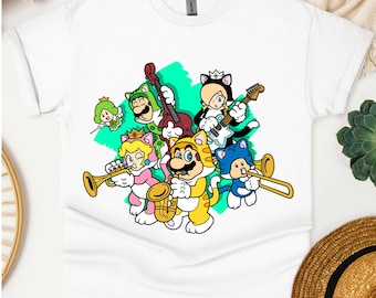 Koszulka rodzinna Super Mario, Koszulka z postacią Super Mario, Koszulka urodzinowa Super Mario, Koszulka imprezowa Mario i przyjaciele, Bluza z kapturem Super Mario