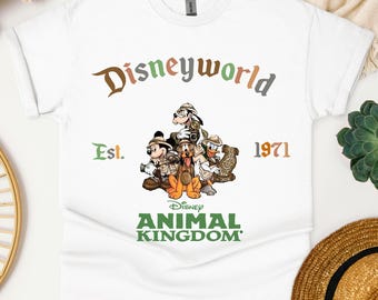Maglietta Disneyworld Animal Kingdom, maglietta divertente Topolino e i suoi amici, maglietta Disney Safari Mode, vacanza Disney, viaggio a Disneyworld