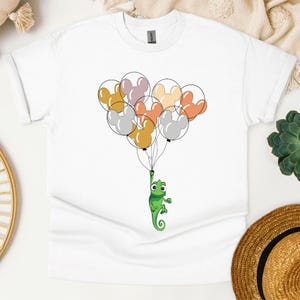 Disney Pascal With Mickey Balloon Shirt, Rapunzel Princess Shirt, Pascal Rapunzel Shirt, Disney Tangled Rapunzel Shirt, Disney Pascal Shirt