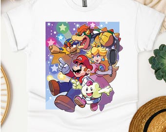 Koszulka rodzinna Super Mario, Koszulka z postacią Super Mario, Koszulka urodzinowa Super Mario, Koszulka imprezowa Mario i przyjaciele, Bluza z kapturem Super Mario