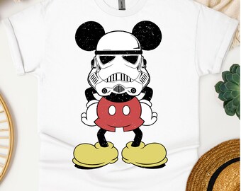 Camiseta de Mickey Stormtrooper y Darth Vader, camiseta de Star Wars, sudadera de Darth Vader, regalo de Mickey Mouse, sudadera de Star Wars Mickey
