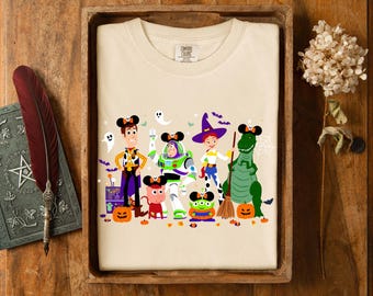 Toy Story Halloween Shirt 2025, Spooky Squad T-Shirt, Buzz Woody Jessie Alien Costume Tee, Fall Trick or Treat Group Family Outfit