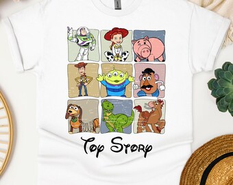 Maglietta retrò Toy Story Disney, maglietta Verso l'infinito e oltre, felpa con i personaggi di Toy Story, maglietta coordinata per viaggio di gruppo con Toy Story e i suoi amici