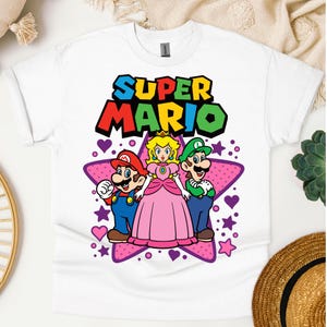 Super Mario Family Shirt,Super Mario Character Shirt,Super Mario Birthday Party Shirt,Mario & Friends Party Shirt,Personalized Mario Shirt