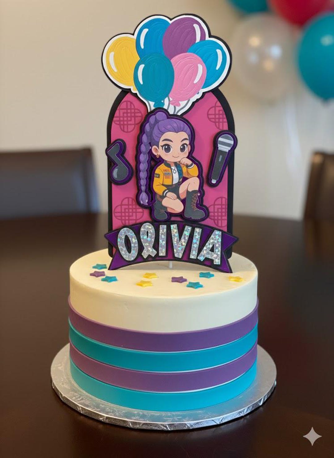 Personalized K-pop Demon Hunter Rumi Cake Topper - Etsy