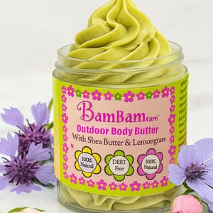 Beurre corporel naturel pour l'extérieur | Body dutter végétalien d'extérieur | Crème d'extérieur bio pour peau sensible | Beurre de lotion hydratante pour l'extérieur