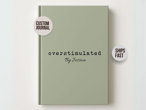 Custom Overstimulated Journal: Matte Hardcover, Anxiety Relief, ADHD