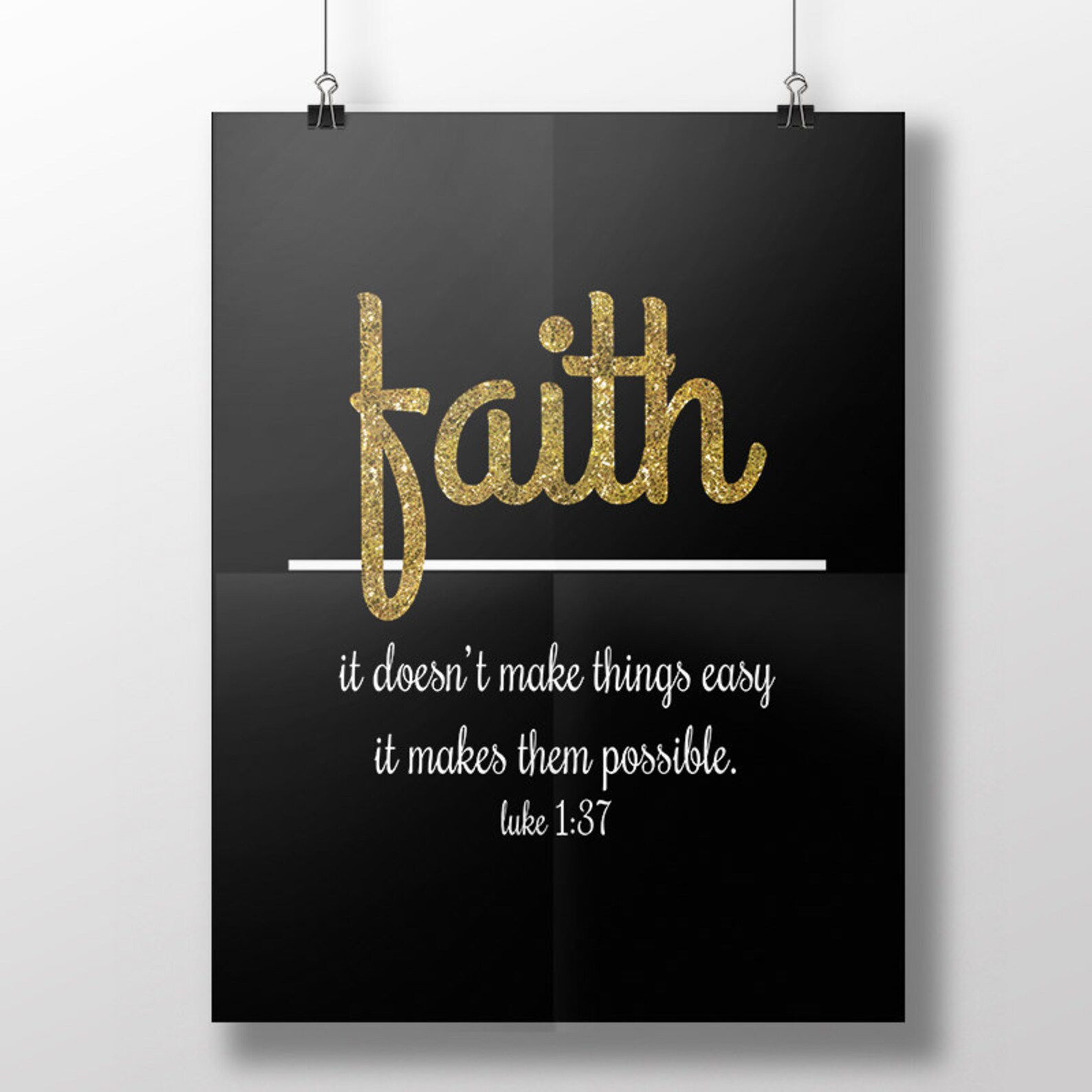 Religious Wall Art Quote on Faith Bible Verse Art for Home Etsy