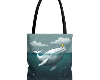 Whale Art Tote Bag: Ocean-Inspired Carryall for Nature Lovers