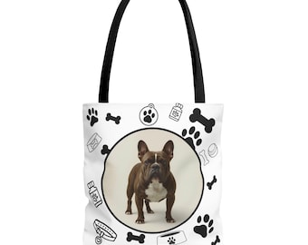 French Bulldog Tote Bag: Dog Lover Gift, Durable Polyester