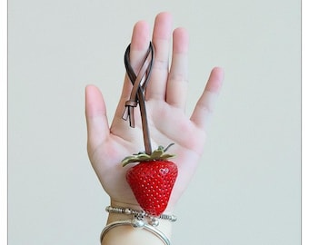 Handmade Strawberry Resin Accessory