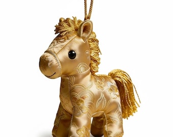 Golden Fortune Horse – Handcrafted