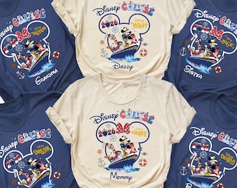 Disney 2026 Cruise Family Shirt, Minnie & Mickey Matching Family Disney Cruise Shirt, Disney Cruise Squad Shirt, Disney Cruise Vacation