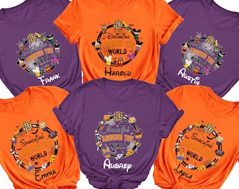 Comiendo bocadillos por todo el mundo, bebiendo por todo el mundo, camiseta personalizada de Disney para comer bocadillos y beber 2026, camiseta a juego para la familia, camiseta a juego de Disney