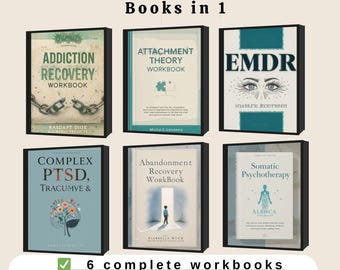 Mental Health Workbook 6-in-1 | Trauma, Addiction & Attachment Healing Guide | Digital Download PDF