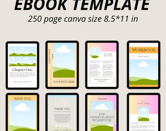 250+ Page Canva eBook Template | Lead Magnet & Course Workbook | Editable A4, US Letter | Coaching Business PDF Download