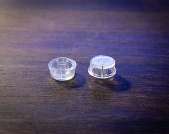 20 tapas de botón momentáneo transparentes para simulación de carreras de 12 mm