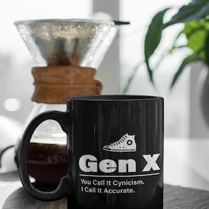 Sarcastic Black Mug, Cynicism with Purpose, Funny Coffee Cup, Black Mug (11oz, 15oz), Gift for Coffee Lover, Sarcasm Mug