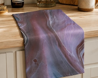 Moonlit Tea Towel Kitchen Decor, Lavender Microfiber Dish Cloth, Lunar Tide Collection