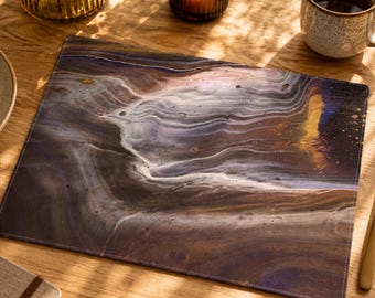 Abstract Cotton Placemat, Celestial Table Decor, Artistic Dining Linen, Astral Veil Collection