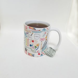 Artist Tools Coffee Mug Tea Mug 11 oz. ceramic Made to order image 8