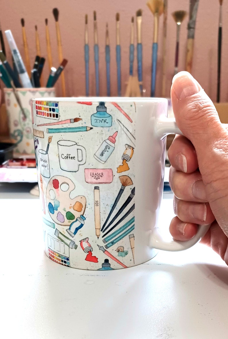 Artist Tools Coffee Mug Tea Mug 11 oz. ceramic Made to order image 3