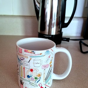 Artist Tools Coffee Mug Tea Mug 11 oz. ceramic Made to order image 6