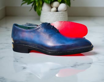 Handmade Whole Cut Leather Oxford Shoes: Classic Wedding & Business Footwear