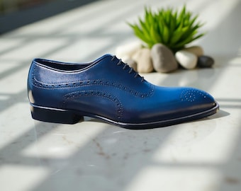Handmade Square Toe Leather Oxford Shoes: Classic Wedding & Business Footwear