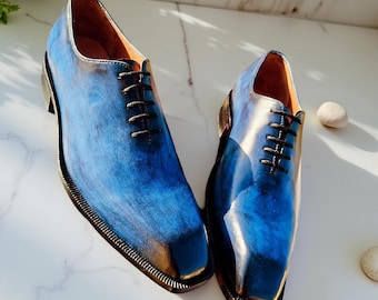 Handmade Italian Leather Oxford Shoes: Classic Wedding & Business Footwear