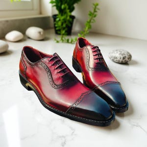 Italian Handmade lace up Shoes for Men, Genuine Leather Formal Dress Shoes, leather sole shoes, Classic Business & Wedding designer Footwear