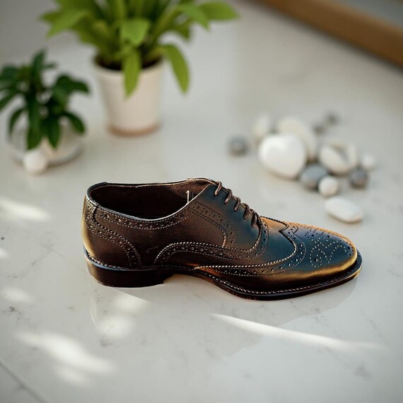 Leather Wingtip Brogue‎ Dress Shoes Oxford Business Casual BEAU TODAY Women main image 2