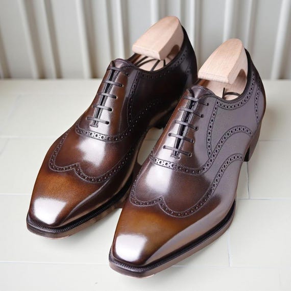 Italian Leather Brogue Dress Shoes: Handmade Formal Wedding Footwear Italian Leather Brogue Dress Shoes: Handmade Formal Wedding Footwear