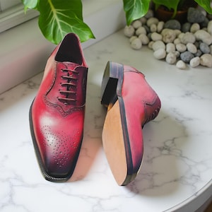 Italian Handmade lace up Shoes for Men, leather sole shoes, formal office, Classic Business & Wedding designer leather Footwear