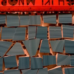 Striated Turquoise Broken Plate Mosaic Tiles ~ Pique Assiette Supplies