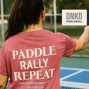 Paddle. Rally. Repeat Social Shirt – Pickleball Shirt, Pickleball Apparel, Fun Pickleball Gift for Players