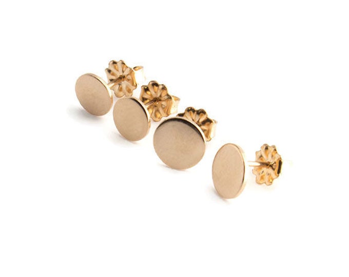 Minimalist gold stud earrings Clearance