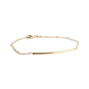 Tube Bracelet, Dainty Bracelet, Handmade Bracelet, Gold Jewelry, Slim Bracelet, Slim Curved Tube Bracelet, Bridesmaid  Jewelry, Gift
