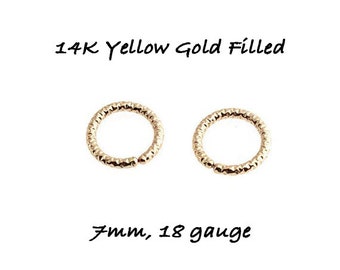 Gold Hoop Earrings, 7mm Gold Hugger Hoop Earrings, Gold Handmade, Everyday Earrings, Minimalist Earrings, Hoop Earrings, 7 x 1 mm