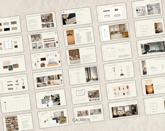 Interior Design Presentation Template for Project Proposals and Client Presentations, Interior Designers Bundle