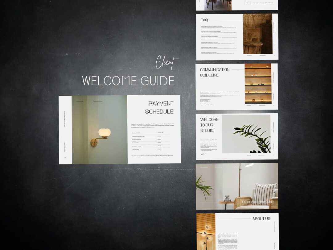 Interior Design Welcome Guide Template | New Customer Guideline for ...
