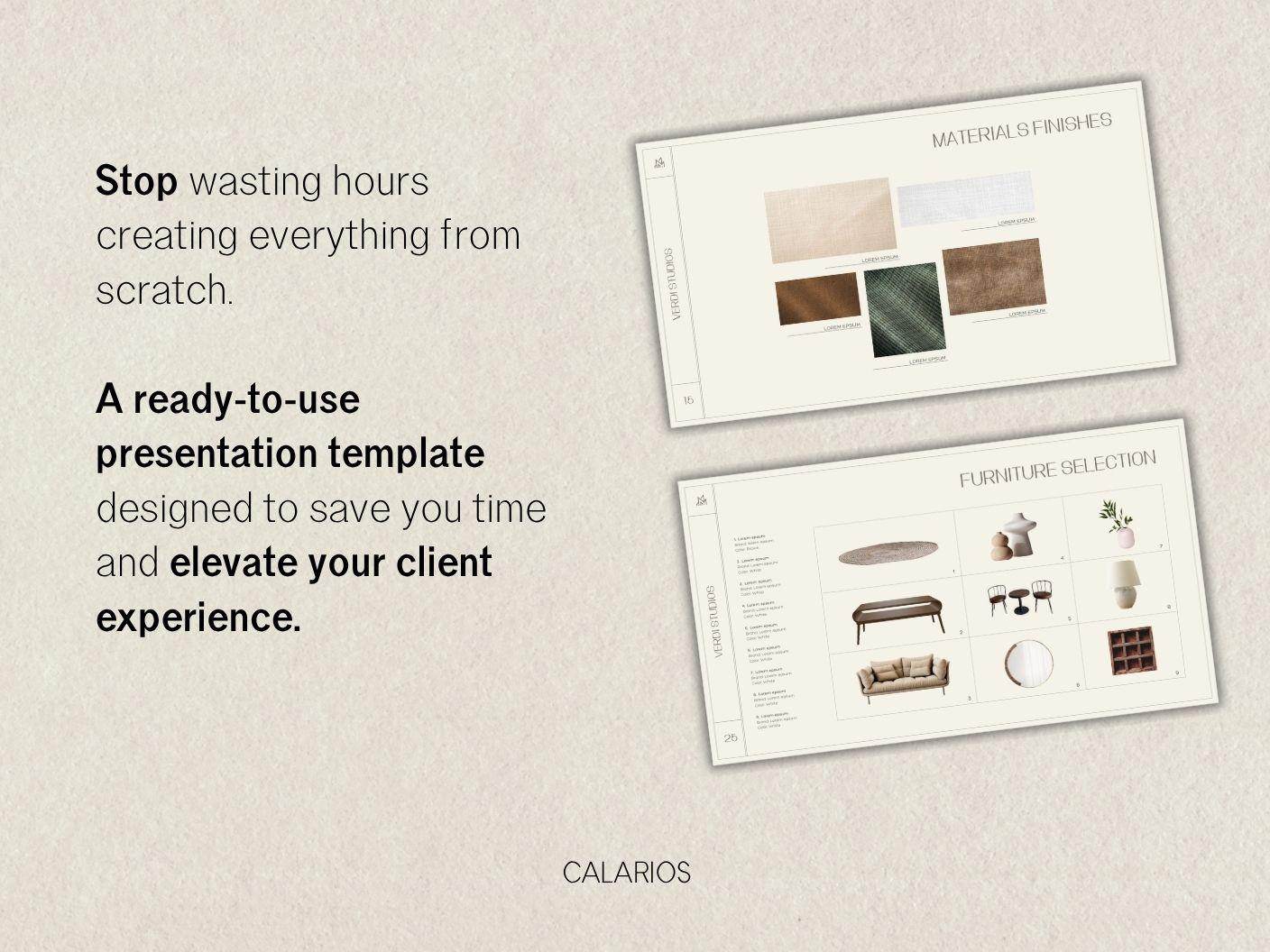 Interior Design Presentation Template for Project Proposals and Client ...