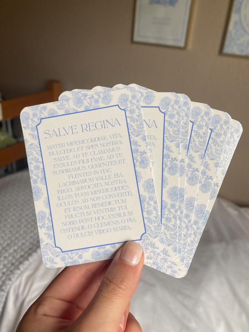 Salve Regina Prayer Card - Etsy