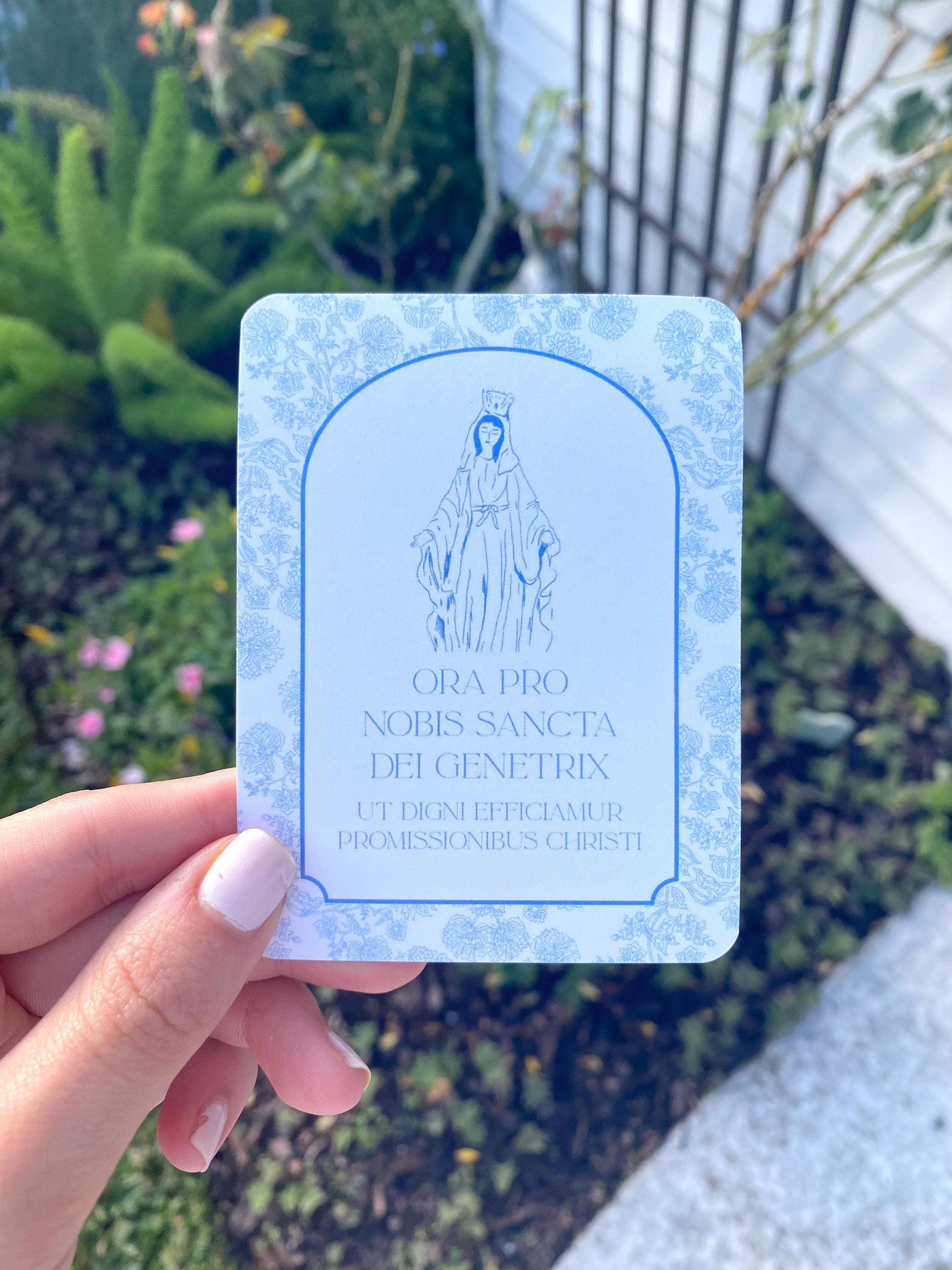 Salve Regina Prayer Card - Etsy