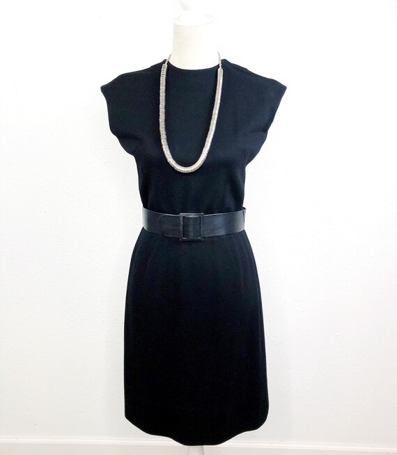 Vintage Little Black Wool Dress