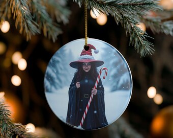 Witch at Christmas, Witch Decor, Christmas Decorations, Tree Hanging, Festive Gift, Seasonal Charm