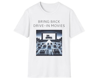 Retro Drive-In Movies T-Shirt, Vintage Movie Lover Gift, Unisex Graphic Tee, Movie Night Top, Nostalgic Film Apparel