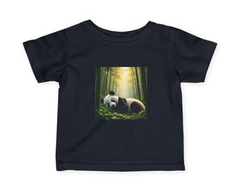 Panda Infant Tee, Cute Baby Shirt, Nature Lovers Gift, Toddler Clothing, Baby Shower Present, Eco-Friendly Kids Apparel