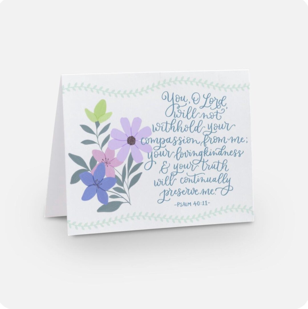Truth Scriptures Cards Your Lovingkindness & Your Truth: Scripture Card - Etsy