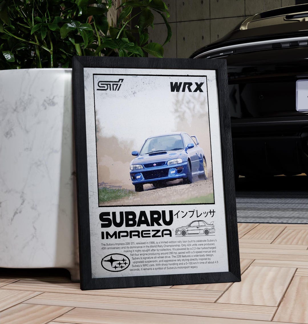 Subaru Impreza 22B STI - Classic Poster + 4 Frame Options - Etsy
